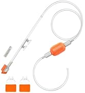 Pawfly 10 Gallon Aquarium Vacuum Gravel Cleaner, Manual Water Changer Siphon with Long Hose and C...