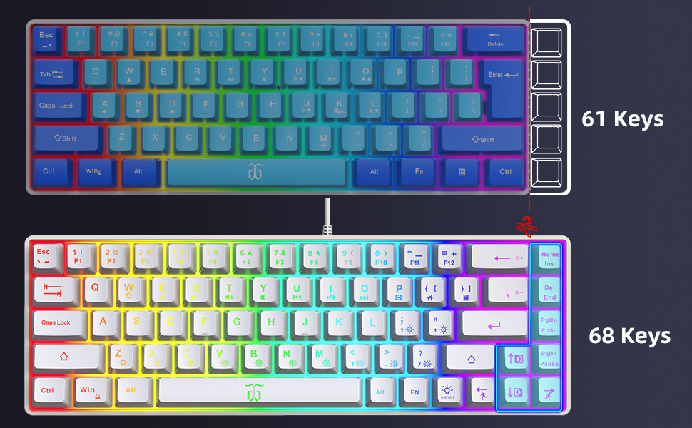 68 key gaming keyboard