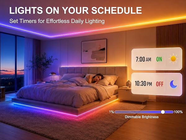 Set Timers for Effortless Daily Lighting LIGHTS ON YOUR SCHEDULE