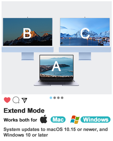 USB C to Dual HDMI Adapter