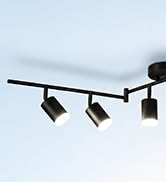 Bojim Track Lighting Fixtures Ceiling Mount for Kitchen, White 4 Way LED Spot Lights Indoor, Flex...