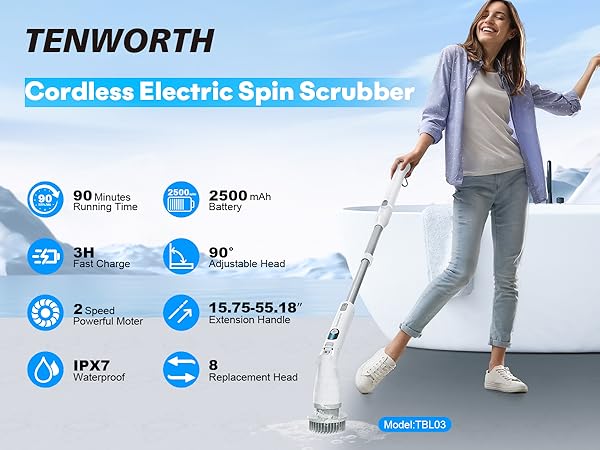 electric spin scrubber