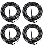 Awishwell Telephone Cord, 4 Pack Phone Cord for Landline, 8Ft Uncoiled 1.4Ft Coiled No Tangle Tel...