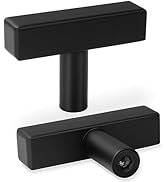AEEKEL 30 Pack Square Cabinet Knobs Matte Black Drawer Knobs 2" Length, Single Hole Kitchen Knobs...