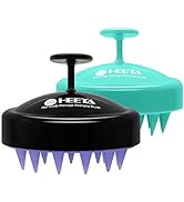 HEETA 2 Pack Hair Scalp Massager Shampoo Brush for Hair Growth, Hair Scalp Scrubber with Soft Sil...