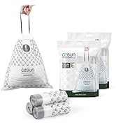 Cesun Code E Drawstring Trash Bags 90 Count, Pre Cut 5 Gallon / 25 Liter Small Trash Can Liners, ...
