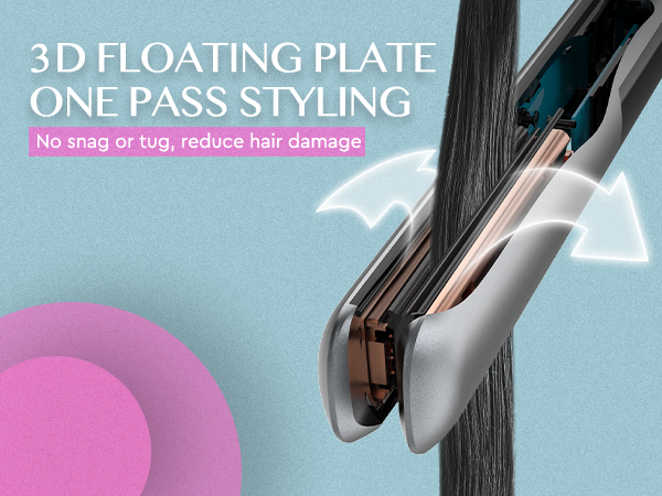 2 in 1 hair straightening iron