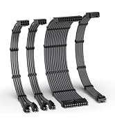 EZDIY-FAB 12VHPWR PSU Cable Extension Kit,16AWG PCIE 5.0 Power Supply Cable Extension- 1x 24 Pin ...