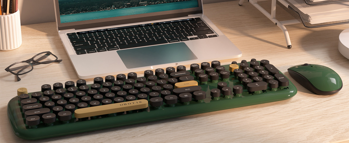 colorful wireless keyboard and mouse