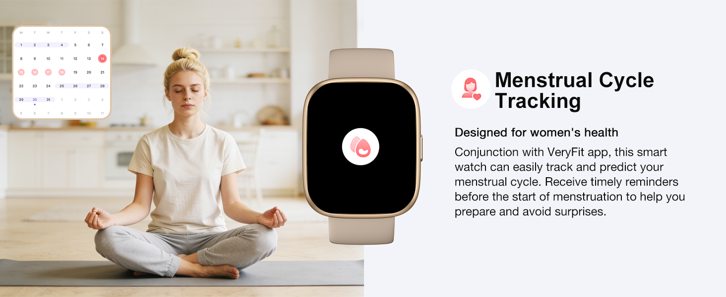 Smart Watch with Menstrual Cycle Tracking