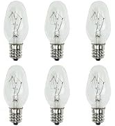 Doodays Himalayan Salt Lamp Night Light Bulbs, C7 15W E12 Dimmable Candle Shape Replacement Bulbs...