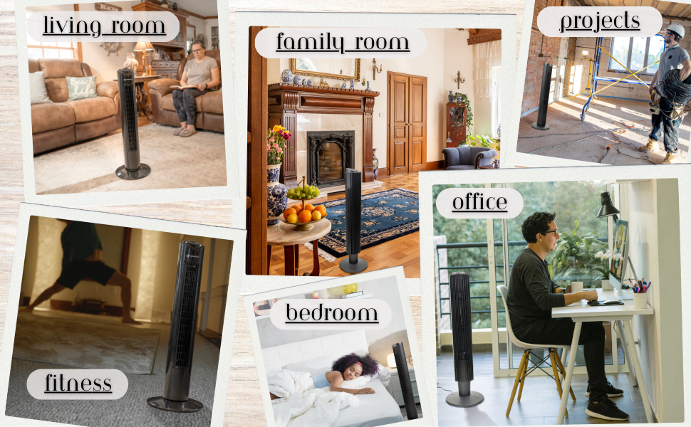32 - 42 inch tower fan is great for the office den family room living room bedroom workshop fitness