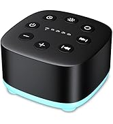 Meditation White Noise Machine 30 Soothing Sounds with Volume Control 12 Night Light 4 Auto-Off T...