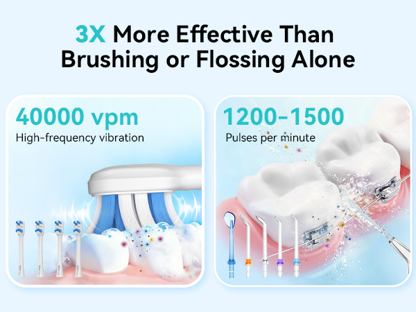 electric toothbrush and water flosser combo