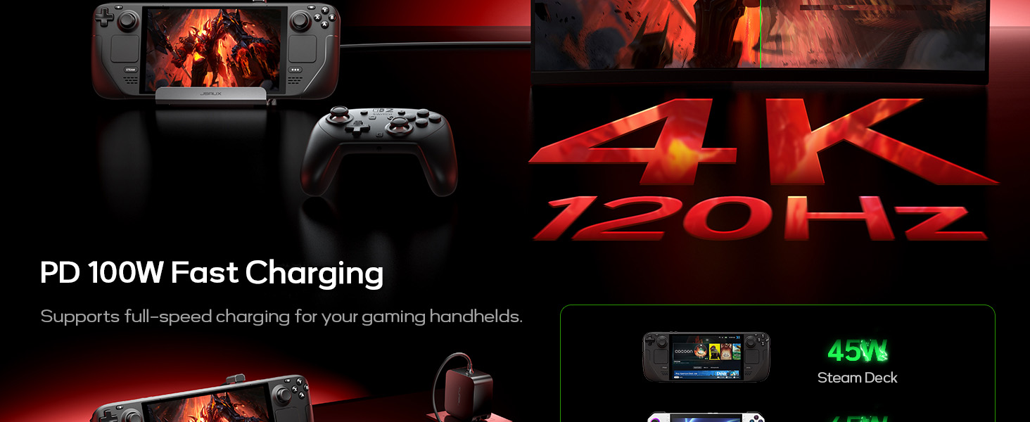 STEAM DECK OLED DOCK ROG ALLY X DOCK LEGION GO S DOCK MSI CLAW DOCKING STATION