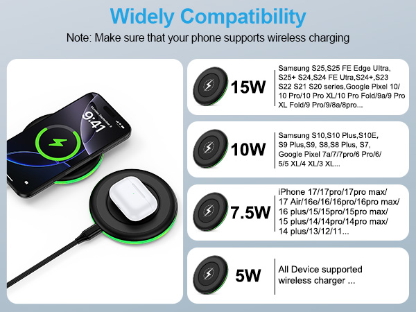cargador inalámbrico para samsung