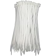 HS Clear Zip Ties 6 Inch Small (100 Pcs) 18 LBS Self Locking Zip Ties White Nylon Ties Thin,Stron...
