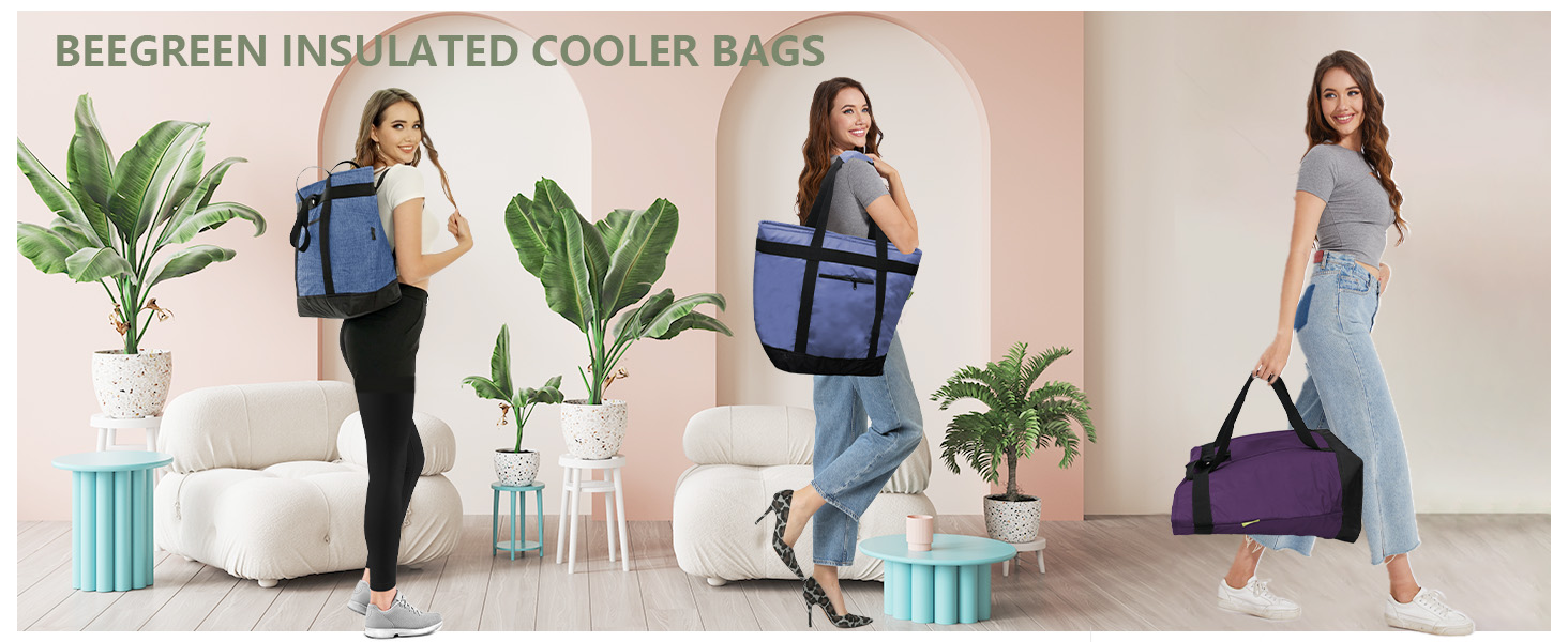 Cooler Bag Insulated Grocery Bags Large Freezer Shopping Cooler Tote