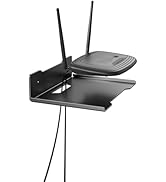 Heavy Duty Steel Floating Shelves, Wall Mounted Shelves for TV, Speaker, Cable Box, Router &amp; Game...
