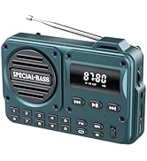 Pocket Radio FM USB-C Charging 2000mAh Rechargeable Excellent Reception Clear Speaker and Headpho...