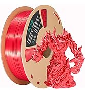 OVV3D Silk PLA Filament 1.75mm, Upgrade Red PLA Filament 3D Printer Filament, Silk Red 3D Printin...