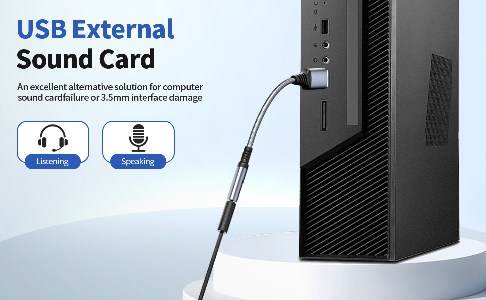 USB to 3.5mm TRRS Female Headset