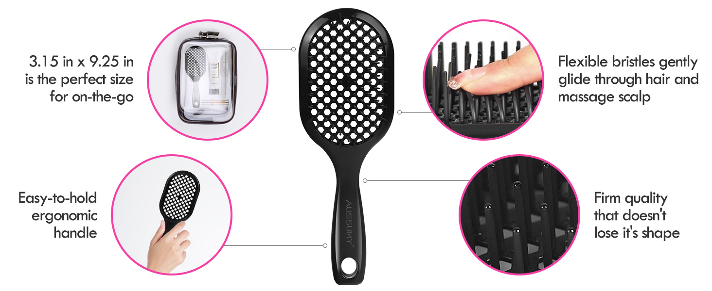 Aussumy 4 Pack Vented Hair Brush