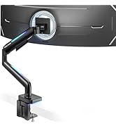 Ultrawide Monitor arm for 17-49'' Heavy Duty Screen up to 44lbs, Gas Spring Single Monitor Arm wi...