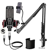 Condenser Microphone XLR,Professional Studio Recording Microphone for Computer PC,Cardioid Podcas...