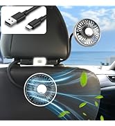 Nauttxon Hose Car Fan for Backseat Kids with Led Lights - USB Car Seat Fans for Baby - Independen...