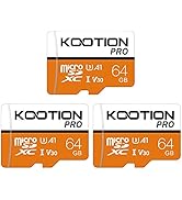 KOOTION 3 Pack 64GB Micro SD Card Ultra Micro SDXC Memory Card 64 GB U3 High Speed TF Card R Flas...