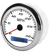 Speedometer, Universal GPS Speedometer 30MPH Speed Gauge IP67 Waterproof Dustproof with Red Backl...
