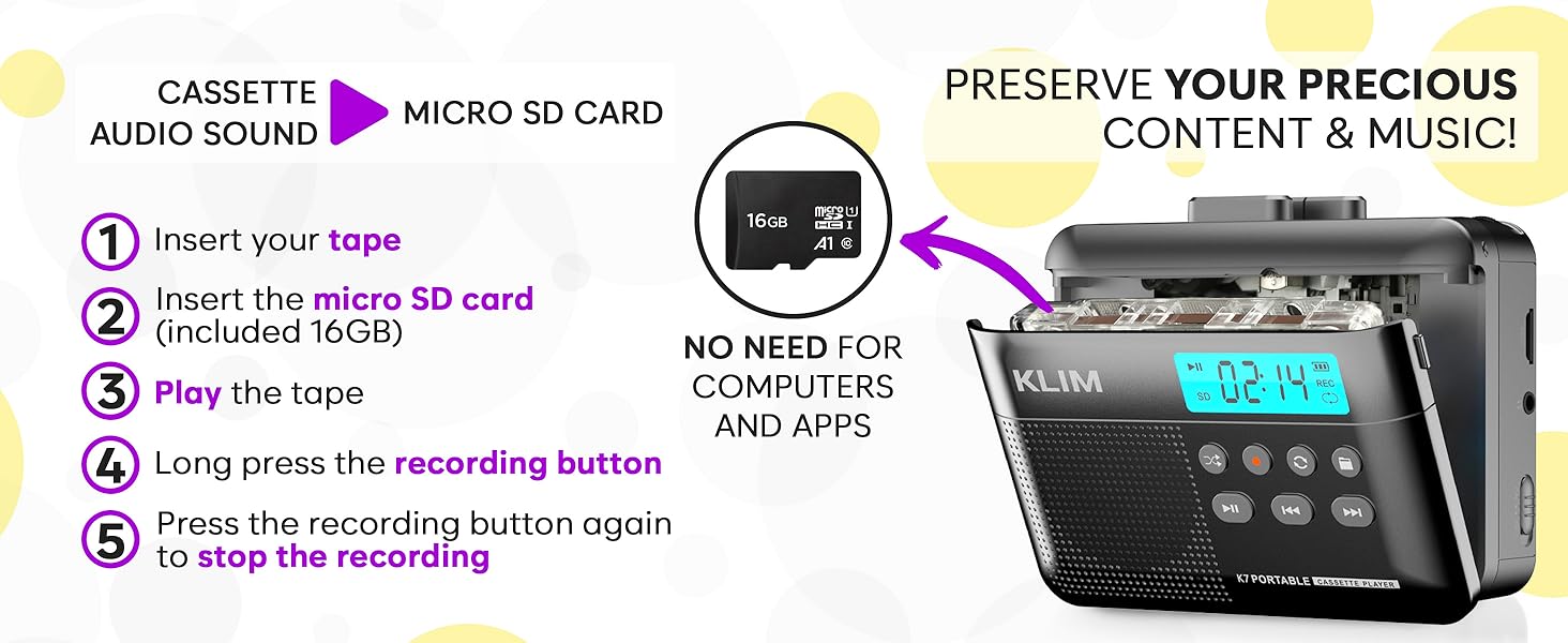 audio bluetooth casate casette cassette cd con converter deck digital esposo mi micro mp3 player