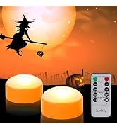 2 Pack Pumpkin Lights with Remote, Orange Jack-O-Lantern Led Pumpkin Lights | Battery Operated Fl...