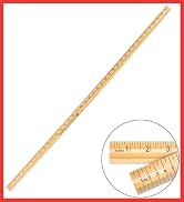 LEARNING ADVANTAGE Wood Meter Stick - 39.4 in. and 100 cm. - Teacher Ruler - Measurement Tool for...