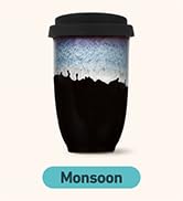 NOVA CERAMICS 12oz Travel Coffee Mug - Unique Microwave &amp; Dishwasher Safe Tumbler With Lid - Gift...