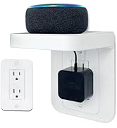 Outlet Shelf, Outlet Shelf with Cord Storage, Outlet Shelf Wall Holder, Power Perch Wall Outlet S...