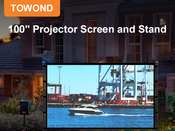 100 inch projector screen with stand