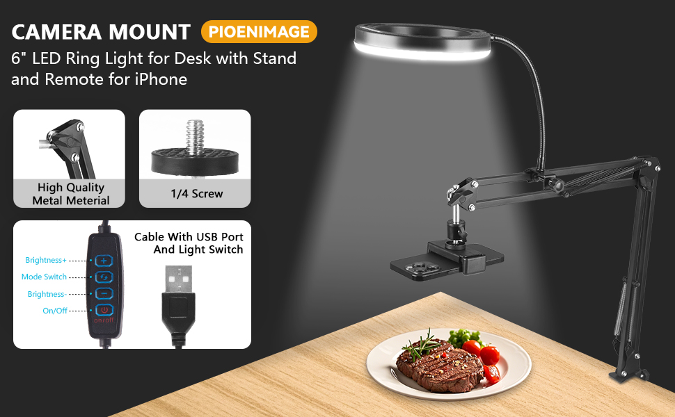 LED Ring Light for Desk