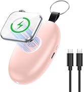 MIZUIA Portable Wireless Charger for Apple Watch,4000mAh Compact Travel Keychain Battery Pack for...