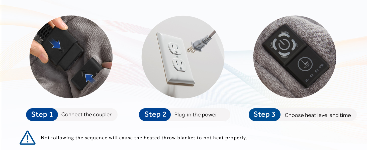 heated throw blanket built in remote