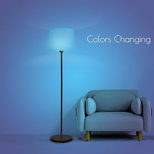 Color changing floor lamp