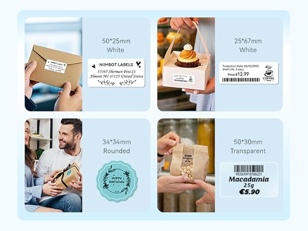 Vraious labels for business/home/gifts