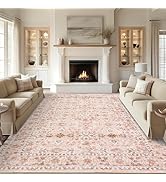 GarveeHome Vintage 8?10 Area Rug, Non Slip Backing Washable Stain Resistant Super Soft Distressed...