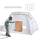 VEVOR Portable Paint Booth,10x7x6ft Larger Spray Paint Tent with Built-in Floor &amp; Mesh Screen &amp; W...