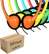 Ladont 50 Pack Bulk Classroom Headphones for Kids Students School, Multi Color Wired Headphones f...