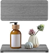 2PCS Water Absorbing Stone Tray, Quick Drying Diatomite Stone Sink Tray, Water Absorbent Diatomit...