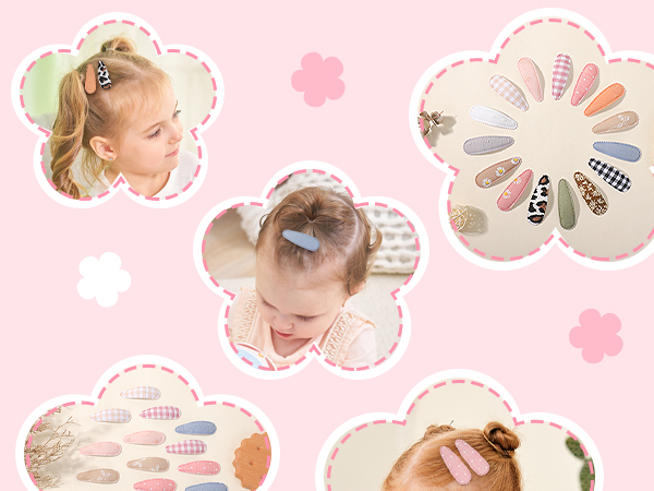 Floral Print Hair Clips