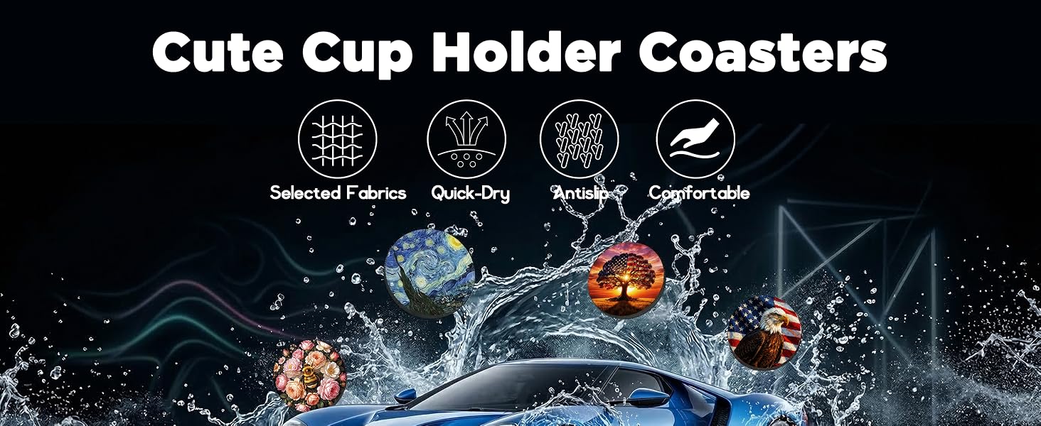 Car Coasters for Cup Holders
