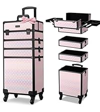 BYOOTIQUE Rolling Makeup Case 4in1 Cosmetology case on wheels Makeup Artist